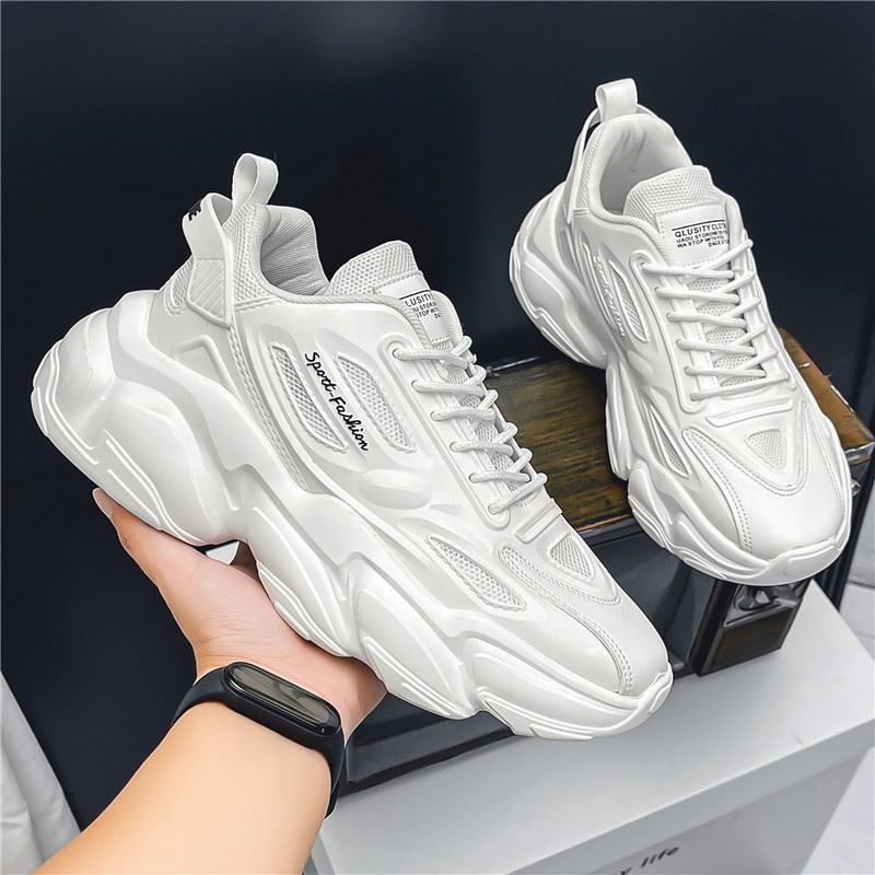 1 1 Spring All Casual Running Non-slip Travel Sports Thick Sole Inside Elevating Small White Shoes