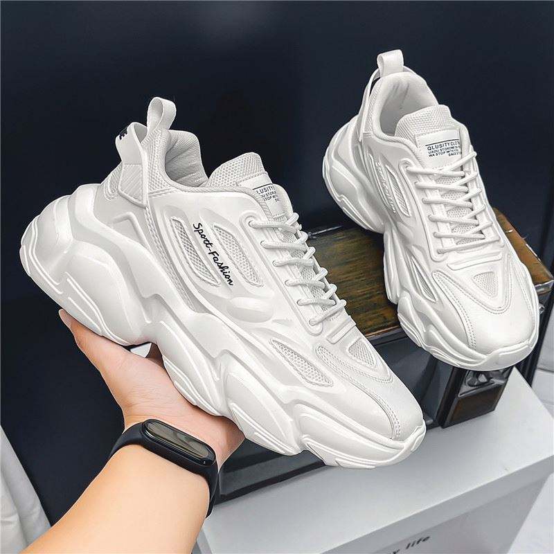 1 1 Spring All Casual Running Non-slip Travel Sports Thick Sole Inside Elevating Small White Shoes