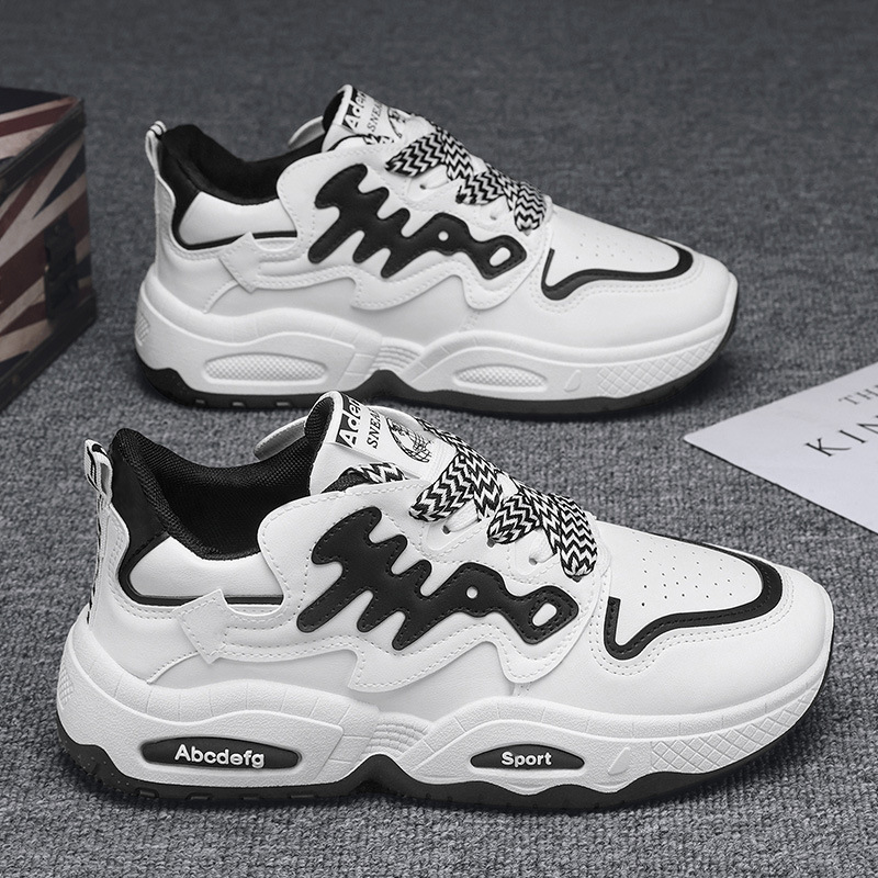 Men's casual sneakers Platform soles non-slip comfortable lace-up walking style casual men's shoes