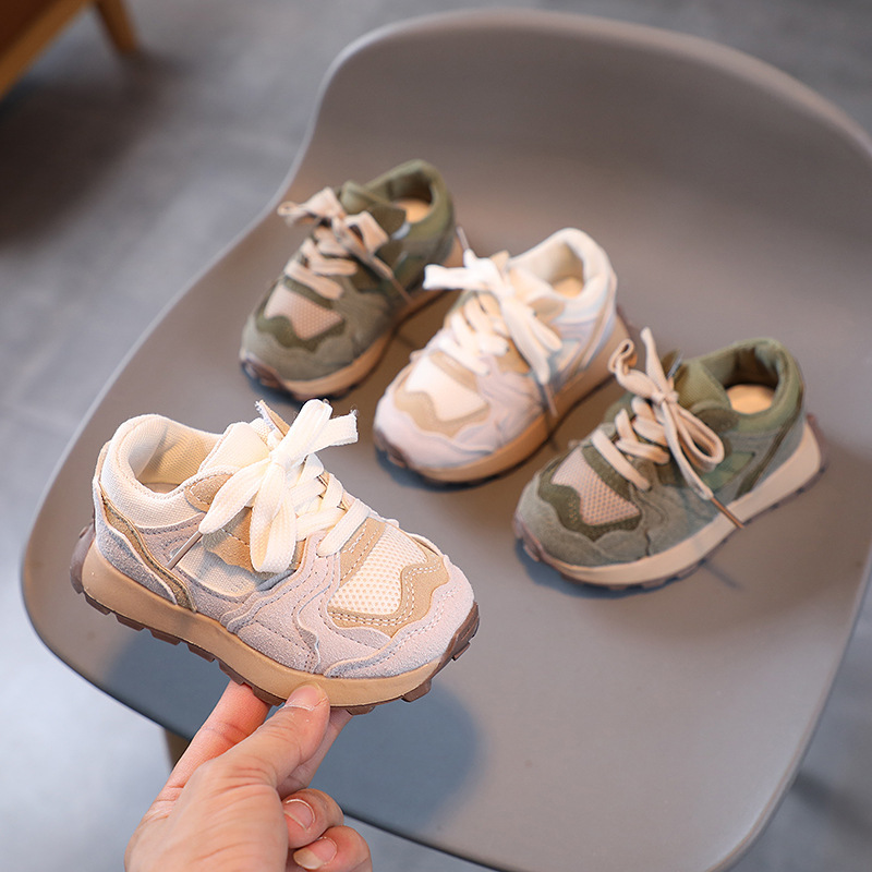 Baby Daddy Shoes 2025 Autumn and Winter New Children's Leather Soft Sole Sports Shoes Boys Casual Shoes