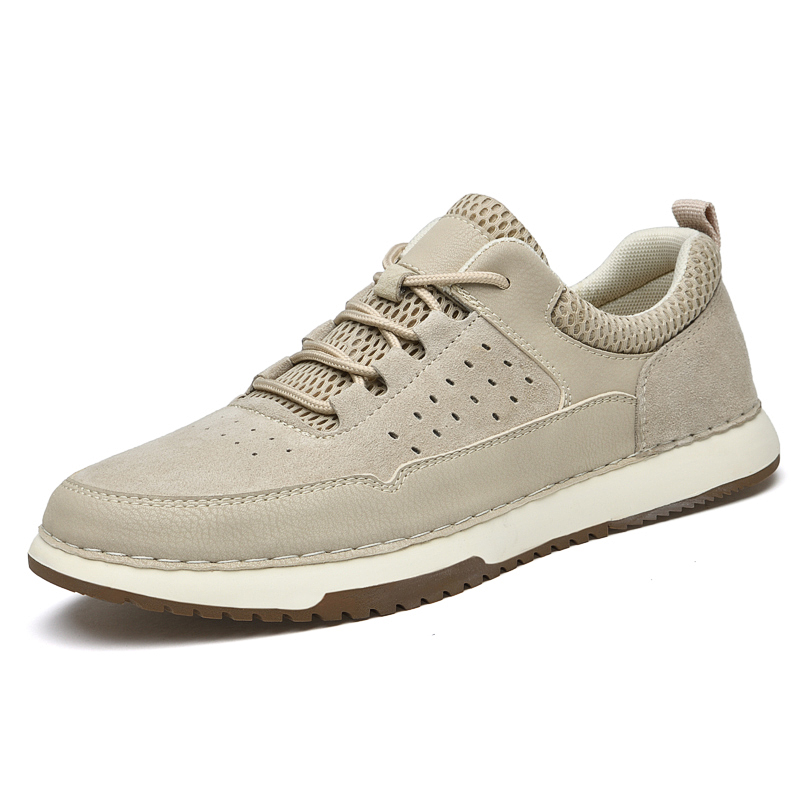 Men's Quality Leather Casual Walking Sneakers Outdoor Comfortable Skateboard Shoes for Men